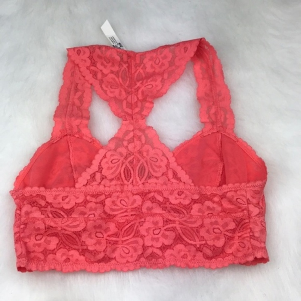 Free People Galloon Coral Lace Racerback Bralette - Picture 4 of 5